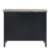 Nori 47 Inch Sideboard Buffet, 3 Drawers, Antique Oak Brown and Black