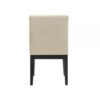 Fin 23 Inch Dining Chair, Set of 2, Fabric Upholstery, Beige and Black