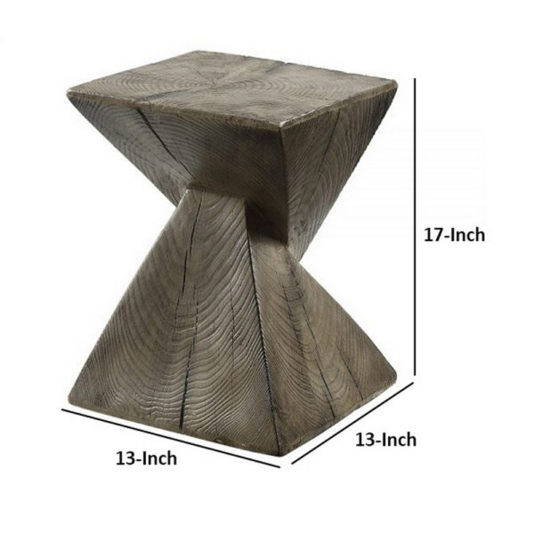 1502202669919f8f65687.jpeg 17 Inch Accent Table, Heavy-Duty Durability Cement, Weathered Oak Brown