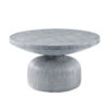 1502202669919f9c1753d.jpeg Lylie 30 Inch Coffee Table, Round Naturalistic Design, Gray Durable Cement