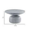1502202669919fa303446.jpeg Lylie 30 Inch Coffee Table, Round Naturalistic Design, Gray Durable Cement