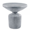 1502202669919fa97e847.jpeg Lylie 30 Inch Side End Table, Round Naturalistic Design, Gray Cement