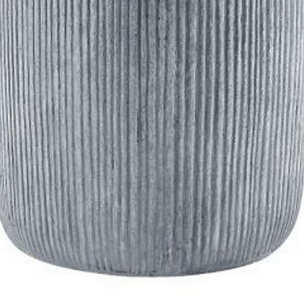 1502202669919fb26c8c1.jpeg Lylie 30 Inch Side End Table, Round Naturalistic Design, Gray Cement