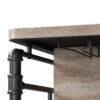 59 Inch Kitchen Island with 2 Shelves, Industrial Antique Oak Brown, Gray
