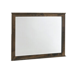 Bora 34 x 46 Dresser Mirror, Square, Solid Reclaimed Wood, Rustic Gray