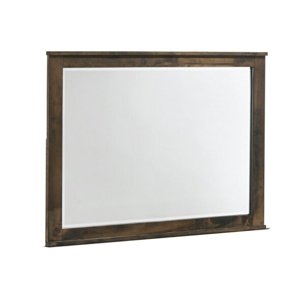 Bora 34 x 46 Dresser Mirror, Square, Solid Reclaimed Wood, Rustic Gray