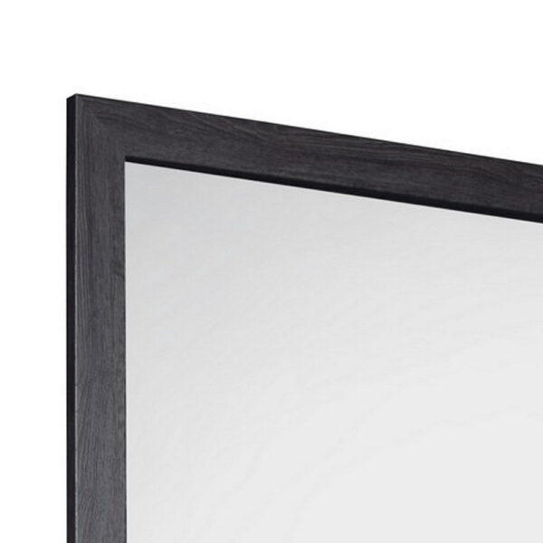 150220266991a0a5dc403.jpeg Lala 40 x 40 Inch Dresser Mirror, Modern Rectangular Shape, Black Finish
