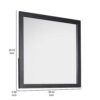 150220266991a0a83e464.jpeg Lala 40 x 40 Inch Dresser Mirror, Modern Rectangular Shape, Black Finish
