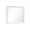 Limi 37 x 43 Dresser Mirror, Modern Wood Frame, White Brushed Finish