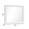 Limi 37 x 43 Dresser Mirror, Modern Wood Frame, White Brushed Finish