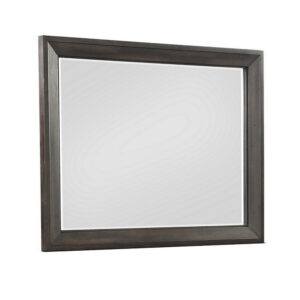 Laji 39 x 50 Dresser Mirror, Modern Style, Rich Walnut Brown Wood