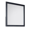 150220266991a15b35397.jpeg Moko 40 x 40 Dresser Mirror, Square Shape, Modern Style, Black Finished Frame