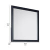 150220266991a165b0298.jpeg Moko 40 x 40 Dresser Mirror, Square Shape, Modern Style, Black Finished Frame
