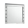 Lee 37 x 40 Vanity Mirror, 10 Light Bulb Sockets, Modern Silver Wood Frame