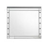 Lee 37 x 40 Vanity Mirror, 10 Light Bulb Sockets, Modern Silver Wood Frame