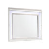 Lee 38 x 50 Dresser Mirror, Modern LED Light Trim, White Hardwood Frame