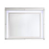 Lee 38 x 50 Dresser Mirror, Modern LED Light Trim, White Hardwood Frame