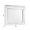 Lee 38 x 50 Dresser Mirror, Modern LED Light Trim, White Hardwood Frame