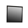 Umi 39 x 39 Dresser Mirror, Molded Design Solid Wood Black Square Frame