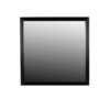 Umi 39 x 39 Dresser Mirror, Molded Design Solid Wood Black Square Frame