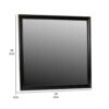 Umi 39 x 39 Dresser Mirror, Molded Design Solid Wood Black Square Frame