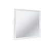 Umi 39 x 39 Dresser Mirror, Molded Design Solid Wood White Square Frame