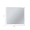 Umi 39 x 39 Dresser Mirror, Molded Design Solid Wood White Square Frame