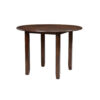 3pc 42 Inch Dining Table Set, Extendable Drop Leaves, 2 Chairs, Brown
