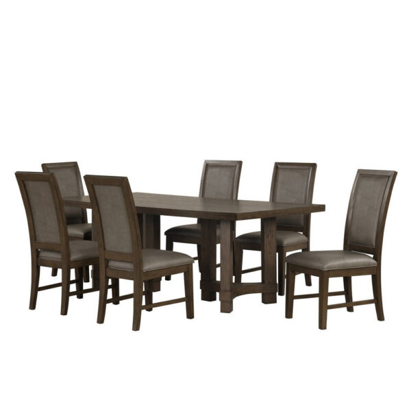 Cora 26 Inch Dining Chair Set of 2, Sleigh Back, Dark Gray Polyester Fabric