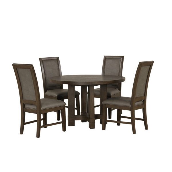 Cora 26 Inch Dining Chair Set of 2, Sleigh Back, Dark Gray Polyester Fabric