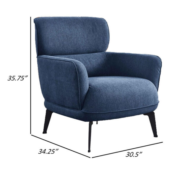 150220266991a20fc4593.jpeg Dup 34 Inch Accent Chair, Cushioned Seat, Rounded Track Arms, Muted Blue