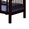 Twin Over Twin Bunk Bed, Pine Wood, Slatted Headboard, Espresso Brown