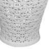 150220266991a31de27b1.jpeg Paul 34 Inch Pierced Temple Jar with Lid, Intricate Pattern Ceramic, White