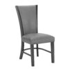 Brandon 24 Inch Side Chair Set of 2, Gray Fabric Upholstery, Curved Back