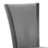 Brandon 24 Inch Side Chair Set of 2, Gray Fabric Upholstery, Curved Back