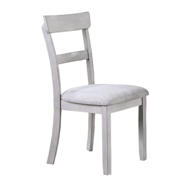 Charlotte 5 Piece Dining Table and Chairs Set, Wood, Farmhouse, White