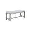 150220266991a439b73dc.jpeg Peter 50 Inch Dining Bench, Fabric Upholstery, Cushioned, Driftwood Gray
