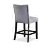Marcus 26 Inch Counter Height Chair Set of 2, Channel Tufted, Wood, Gray