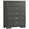 150220266991a4b32c926.jpeg Aliso 47 Inch Tall Dresser Chest, 5 Drawers, Solid Wood, Dark Gray Finish