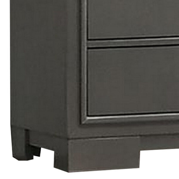150220266991a4bb15d9f.jpeg Aliso 47 Inch Tall Dresser Chest, 5 Drawers, Solid Wood, Dark Gray Finish