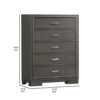 150220266991a4be78d7f.jpeg Aliso 47 Inch Tall Dresser Chest, 5 Drawers, Solid Wood, Dark Gray Finish
