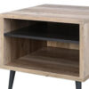 150220266991a501e6d96.jpeg Carly 22 Inch Side End Table, Tapered Legs, 1 Shelf, Light Brown and Gray