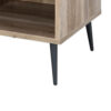 150220266991a5044bc41.jpeg Carly 22 Inch Side End Table, Tapered Legs, 1 Shelf, Light Brown and Gray