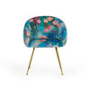150220266991a5248f63d.jpeg 25 Inch Dining Chair, Floral Design, Gold Legs, Blue Velvet Upholstery