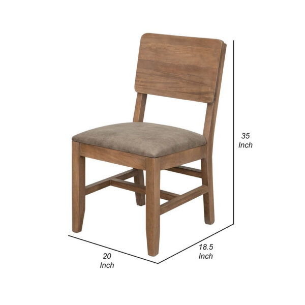 150220266991a56d72c12.jpeg Umey 20 Inch Dining Side Chair Set of 2, Solid Wood, Brown, Faux Leather