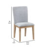 150220266991a5d008525.jpeg Emi 25 Inch Dining Chair Set of 2, Cushioned Seat, Gray Linen Upholstery