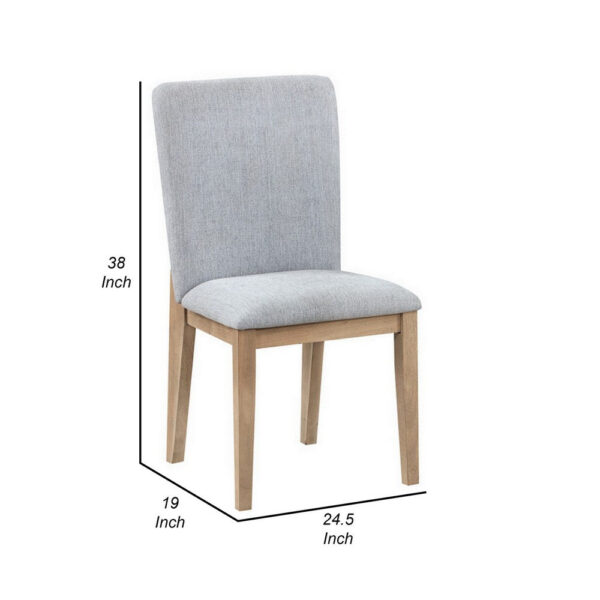 150220266991a5d008525.jpeg Emi 25 Inch Dining Chair Set of 2, Cushioned Seat, Gray Linen Upholstery