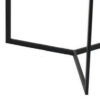 Plant Stand Table Set of 2, Black Metal Frame, Hexagonal White Tabletop