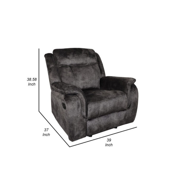 150220266991a60535c6d.jpeg Harbor 39 Inch Manual Recliner Chair, Pocket Coils, Gray Faux Suede Velvet
