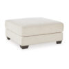 42 Inch Ottoman, Oversized Cushion, Modern Style, Soft Beige Polyester